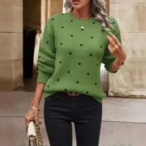 Calista - Knitted Polka Dot Sweater