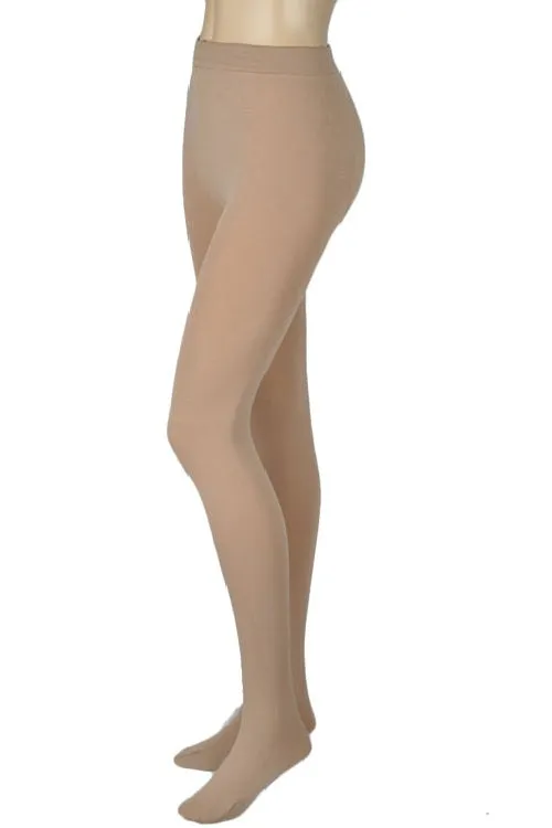 CARA BEIGE FLEECE TIGHTS
