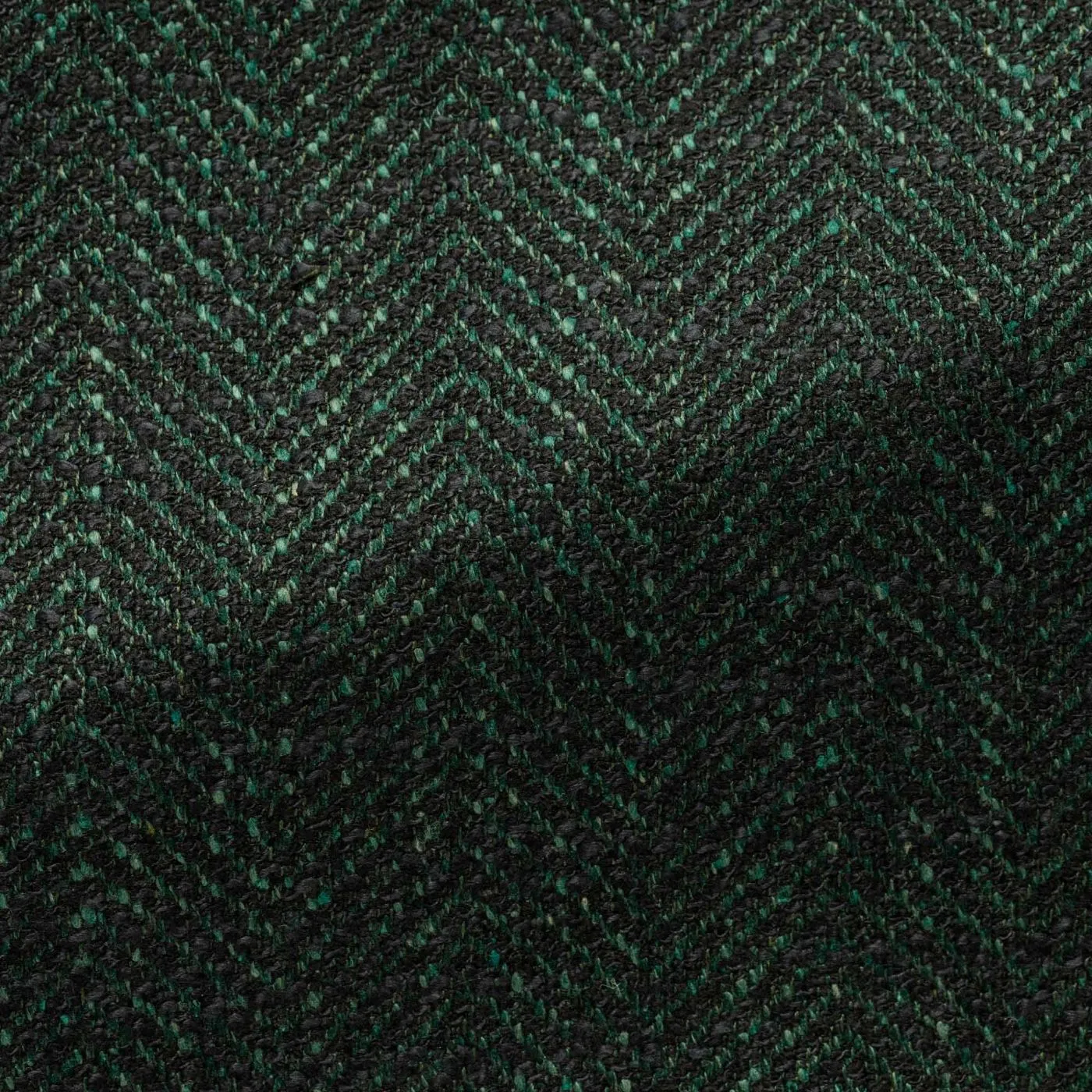 Carlo Barbera Bottle Green Wool, Silk & Cotton Stretch Herringbone