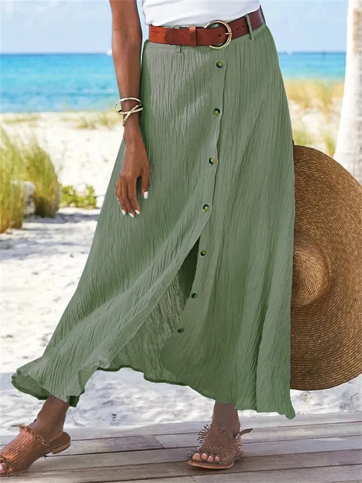 Casual Solid Color Skirts For Women