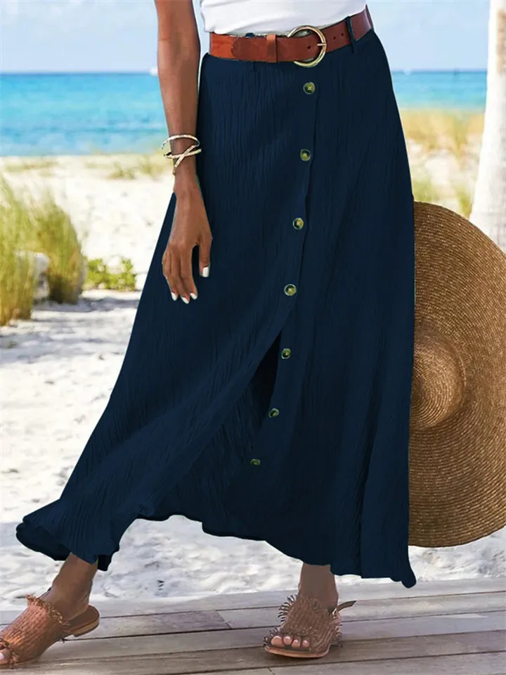 Casual Solid Color Skirts For Women