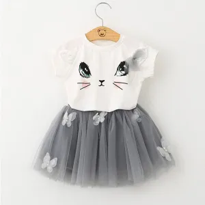 Cat eye top  Tutu 2pc
