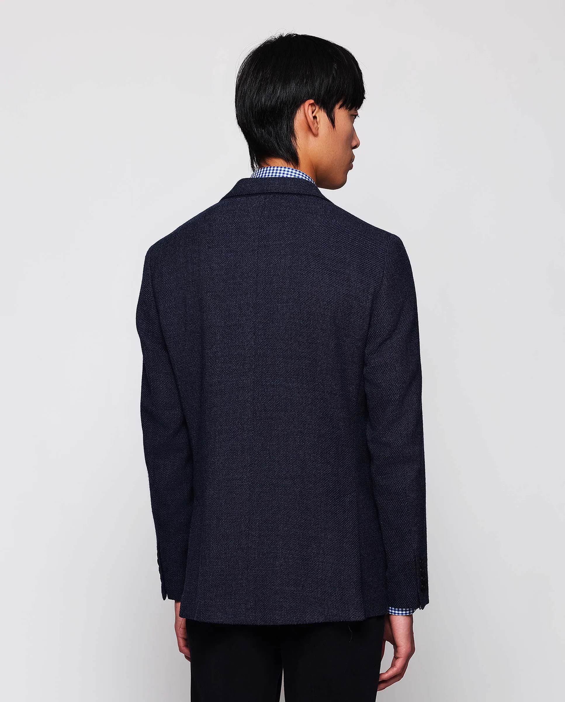 Chaqueta mezcla Lana azul marino