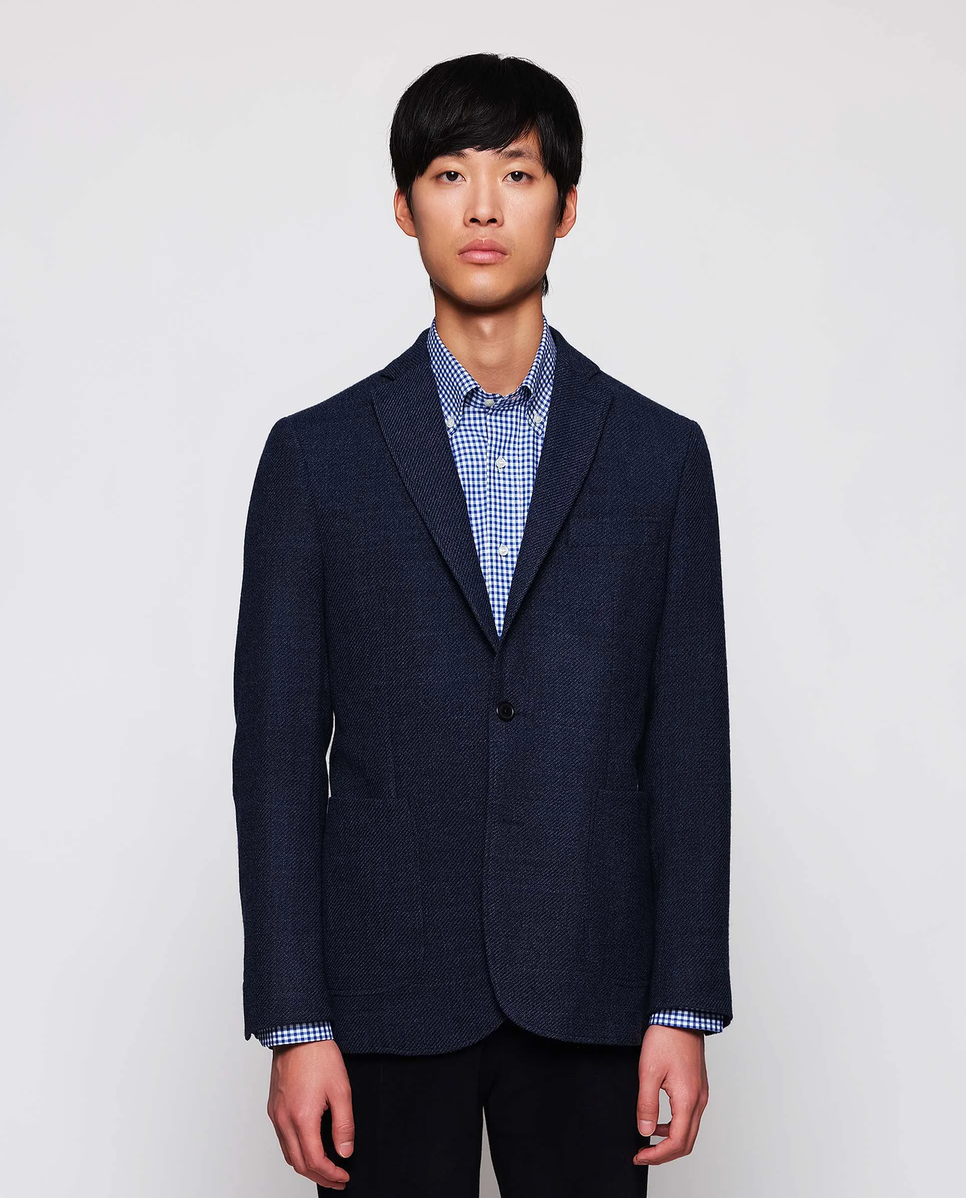 Chaqueta mezcla Lana azul marino