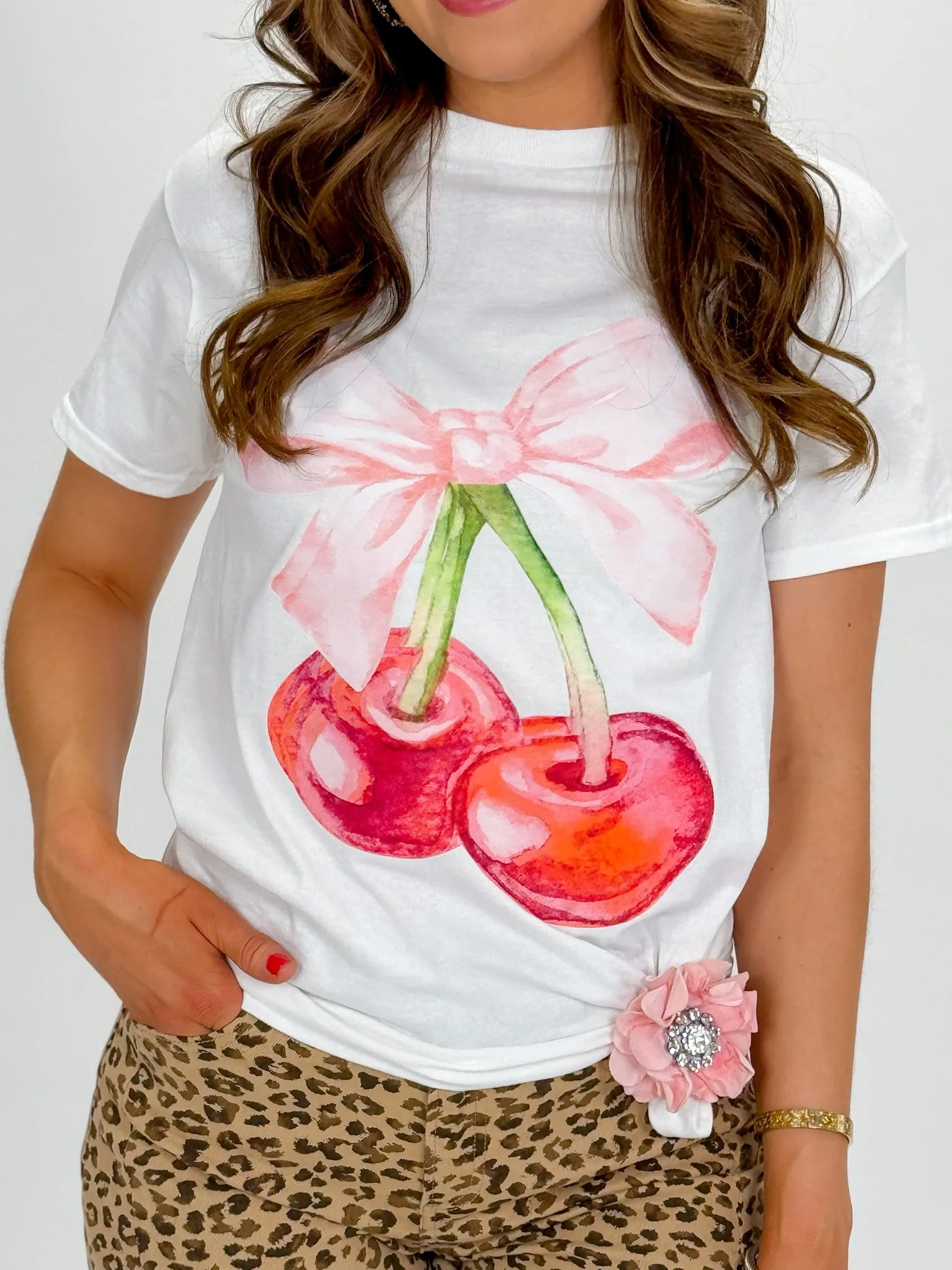 Cherry Sweet Bow Graphic Tee