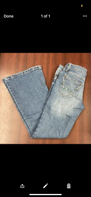 CL112317331 Jeans Girls Trouser Multi Color Stitching