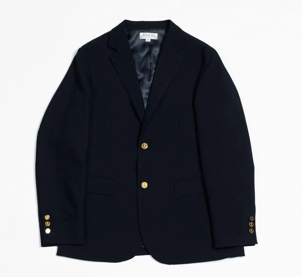 Classic Gold Button Blazer