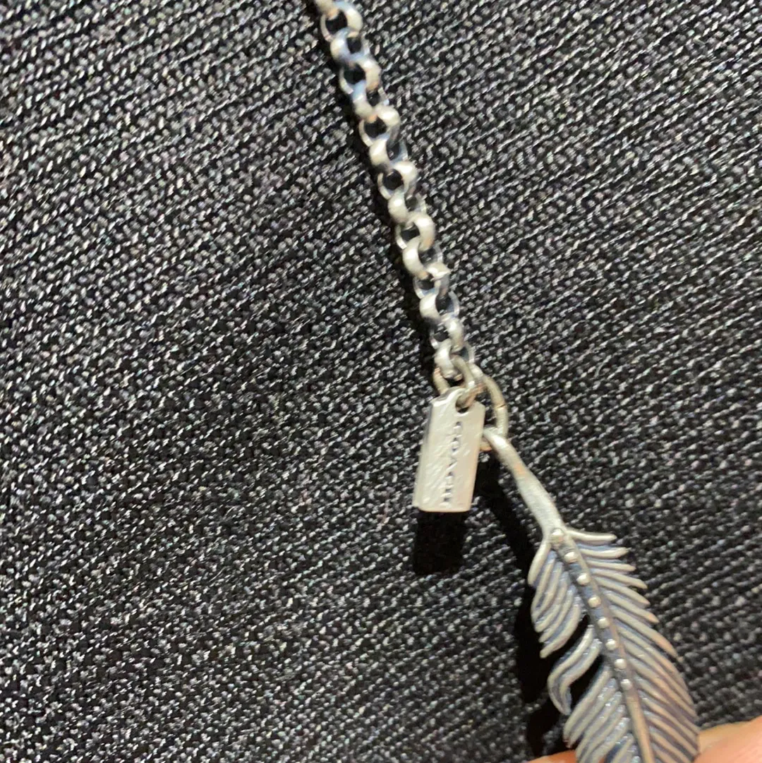 Coach Black Wool Kick Pleat Skirt with Charm Chain Belt