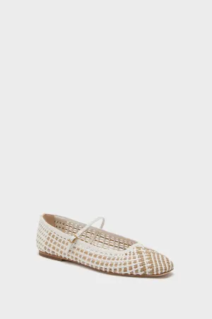 Coconut and Sand Ellie Woven Flats