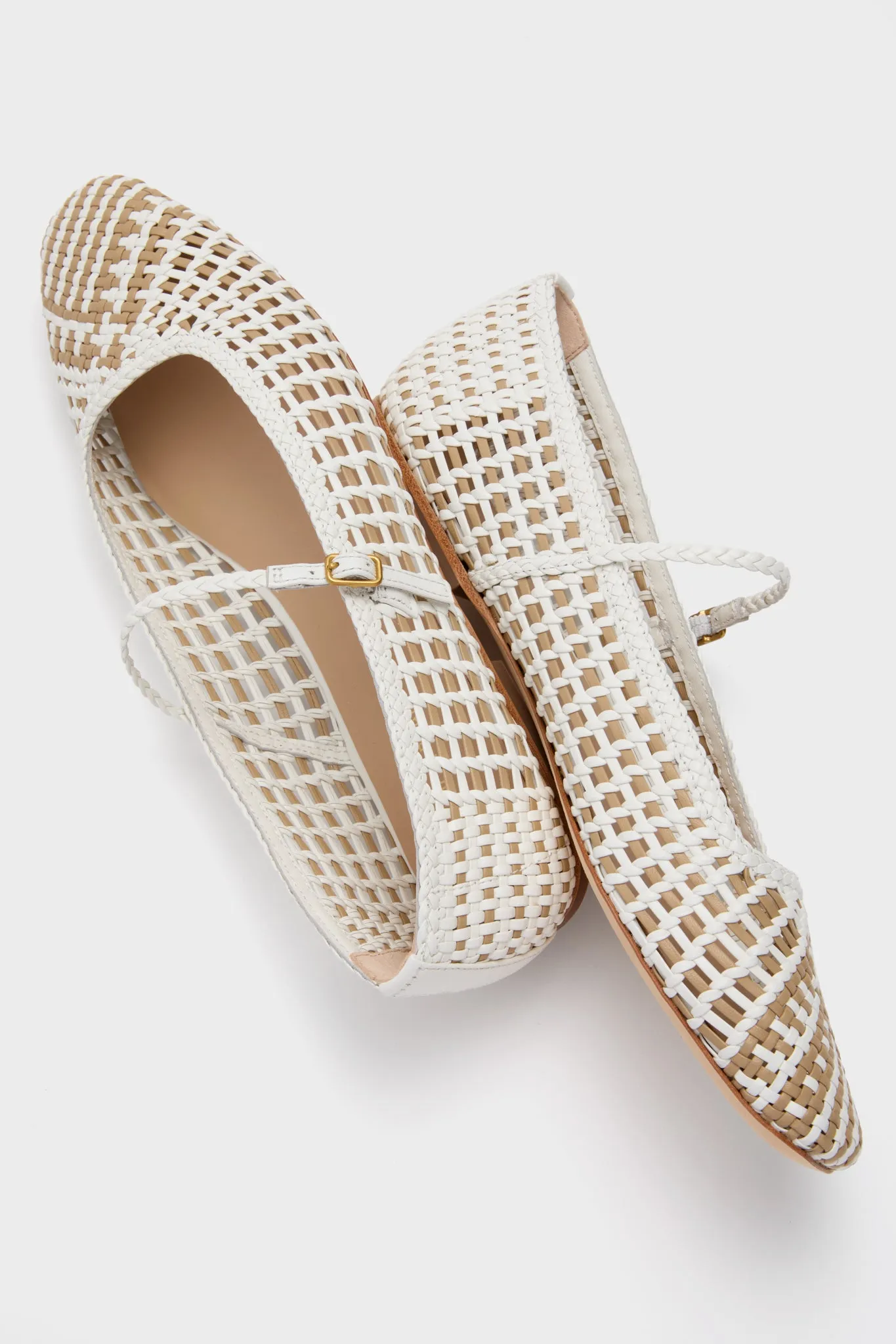 Coconut and Sand Ellie Woven Flats