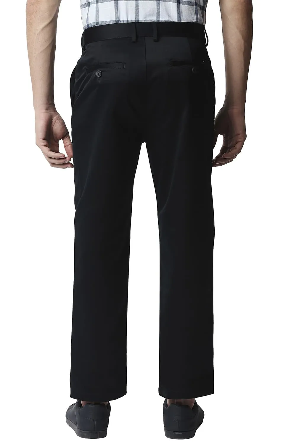 Comfort Fit Satin Weave Poly Cotton Trousers