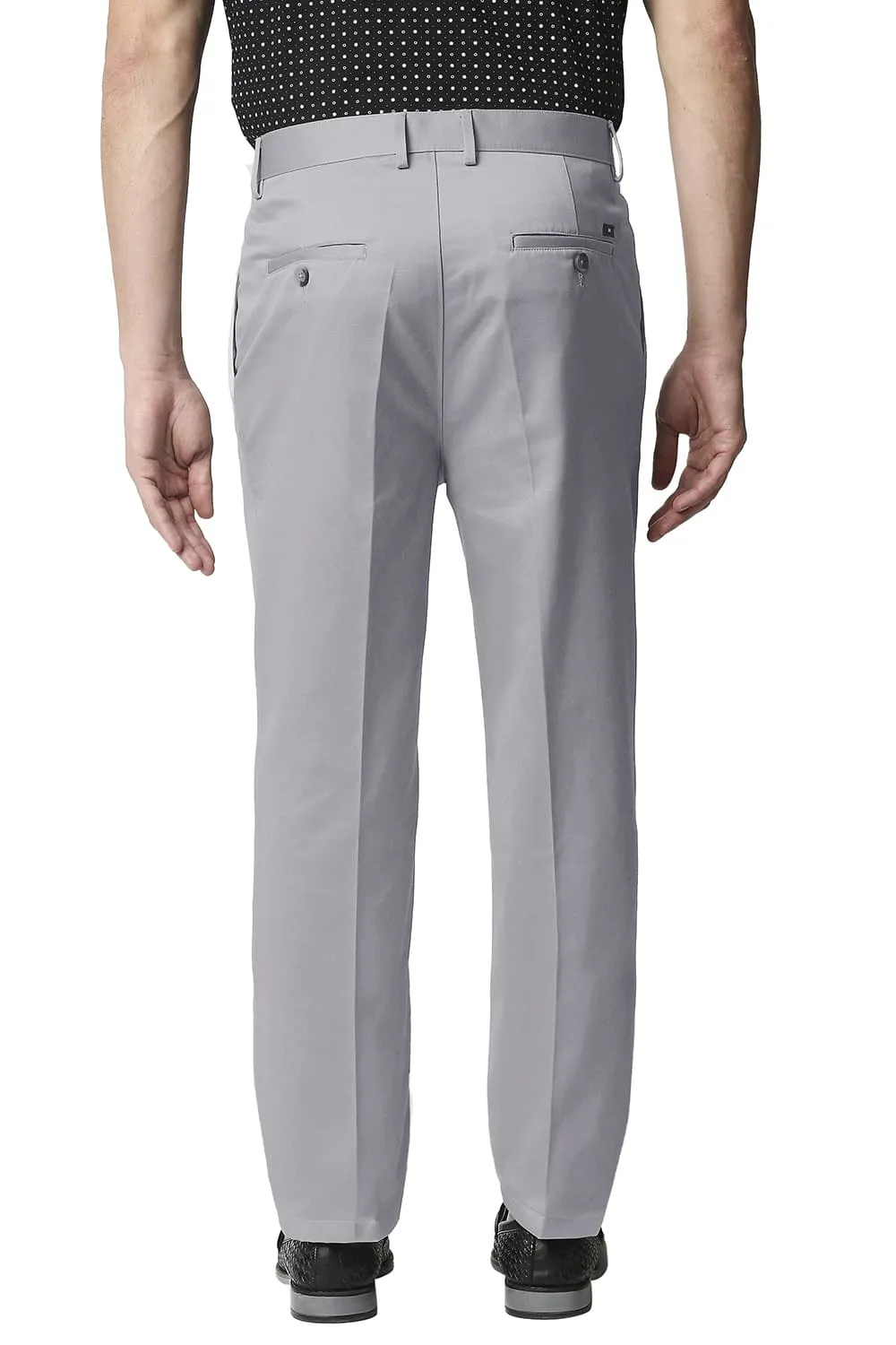 Comfort Fit Satin Weave Poly Cotton Trousers