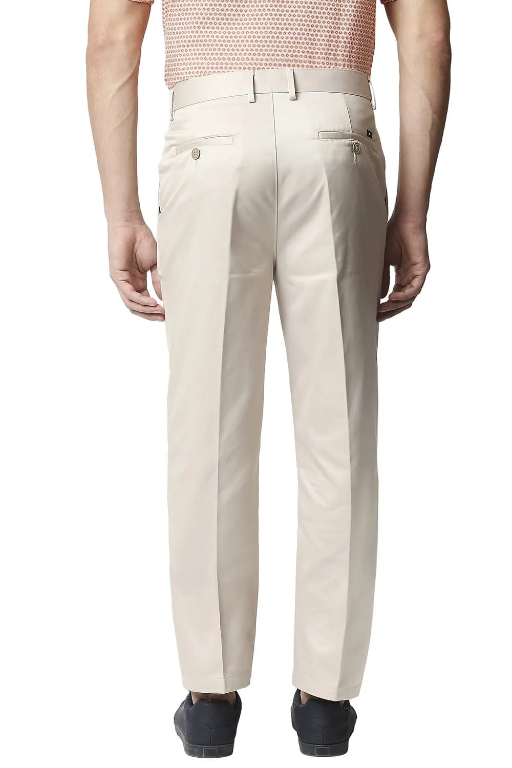Comfort Fit Satin Weave Poly Cotton Trousers