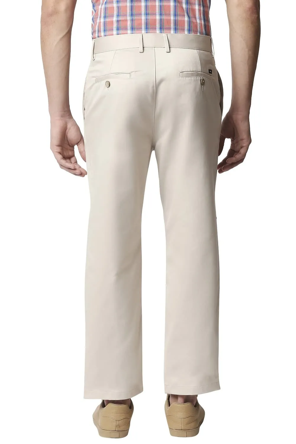 Comfort Fit Satin Weave Poly Cotton Trousers