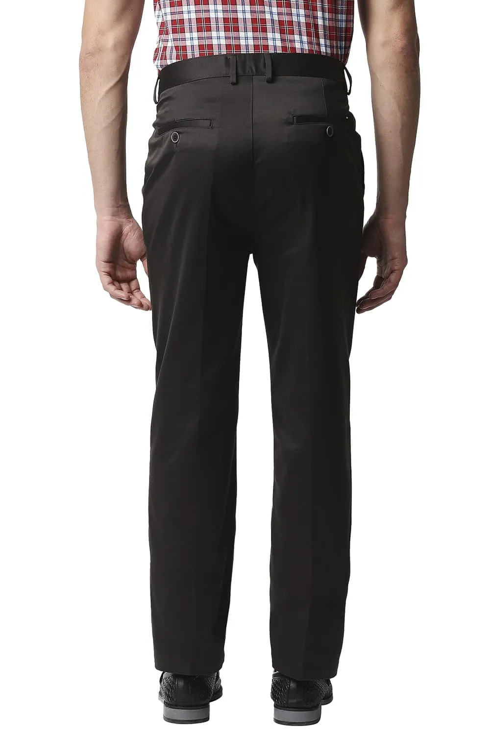 Comfort Fit Satin Weave Poly Cotton Trousers