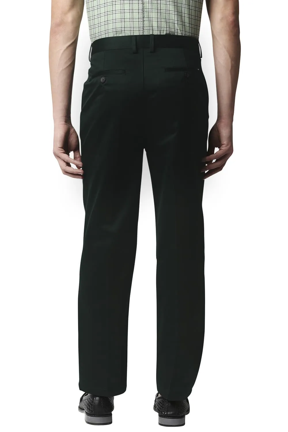 Comfort Fit Satin Weave Poly Cotton Trousers