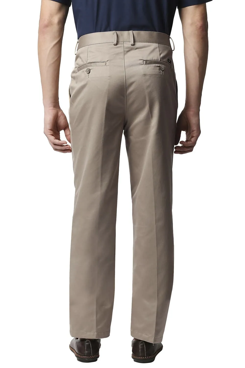 Comfort Fit Satin Weave Poly Cotton Trousers