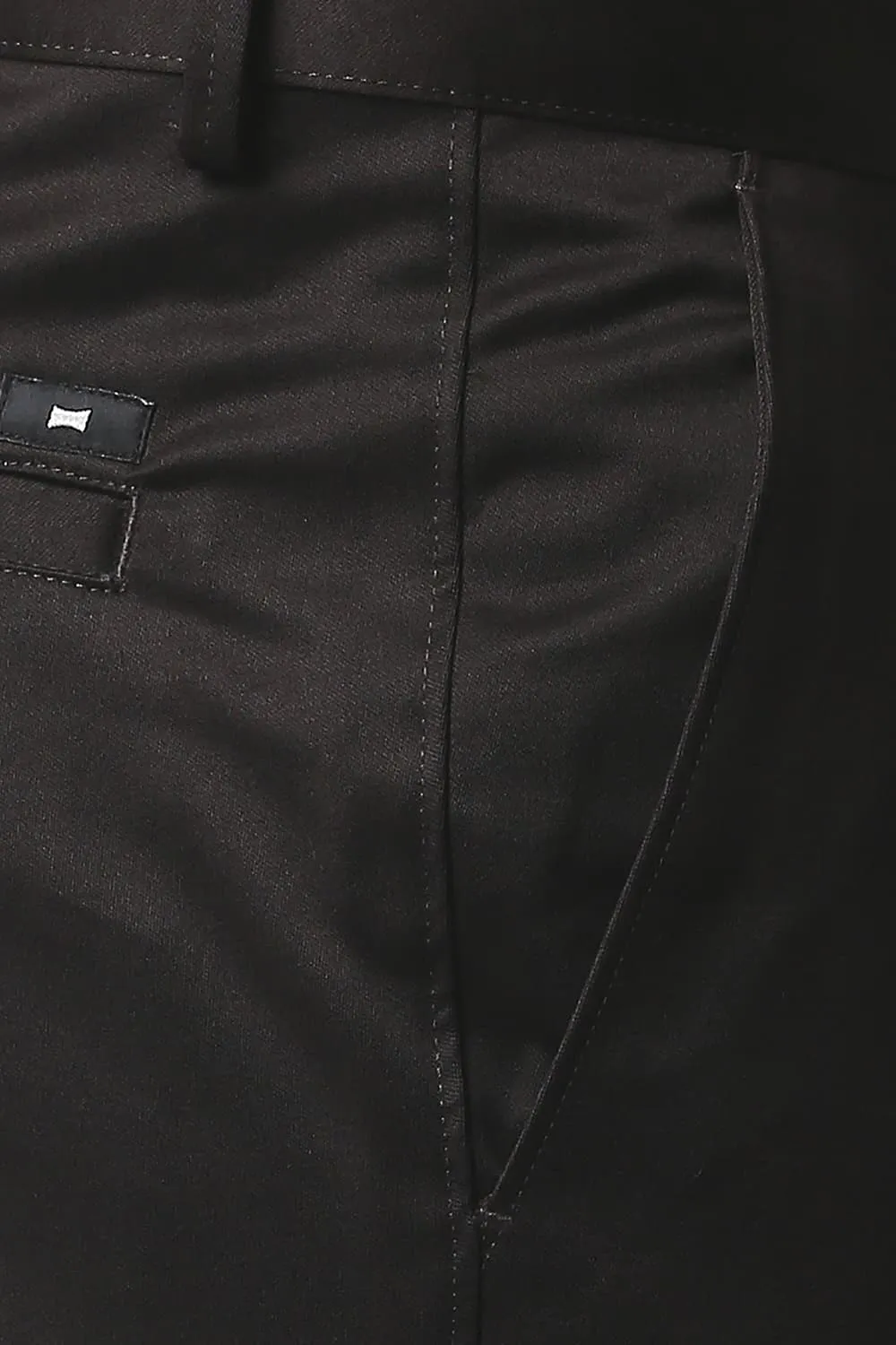 Comfort Fit Satin Weave Poly Cotton Trousers