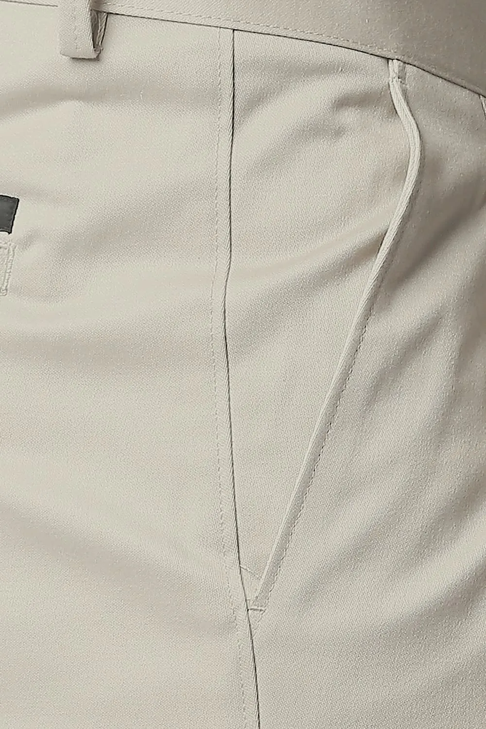 Comfort Fit Satin Weave Poly Cotton Trousers