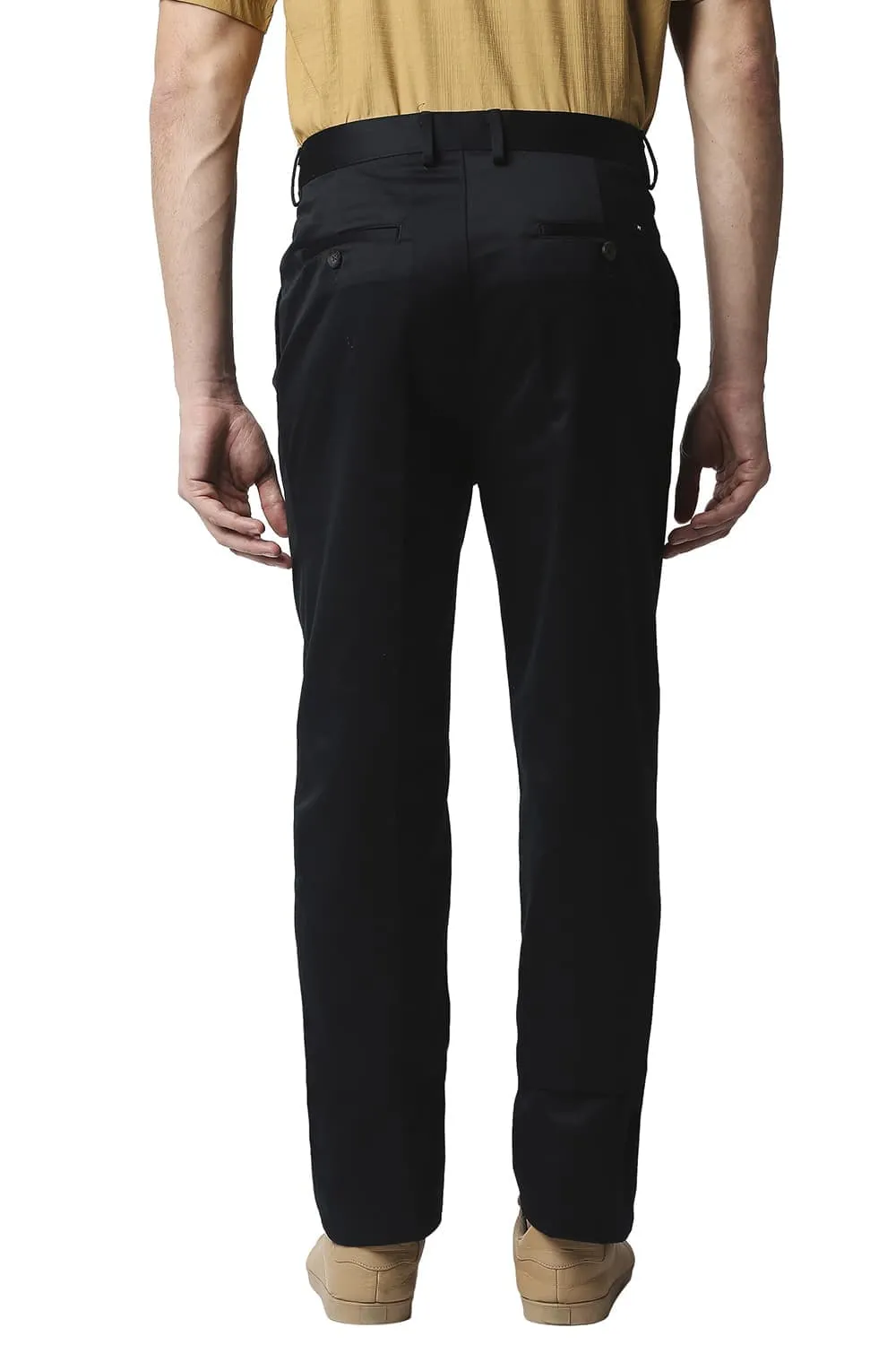 Comfort Fit Satin Weave Poly Cotton Trousers
