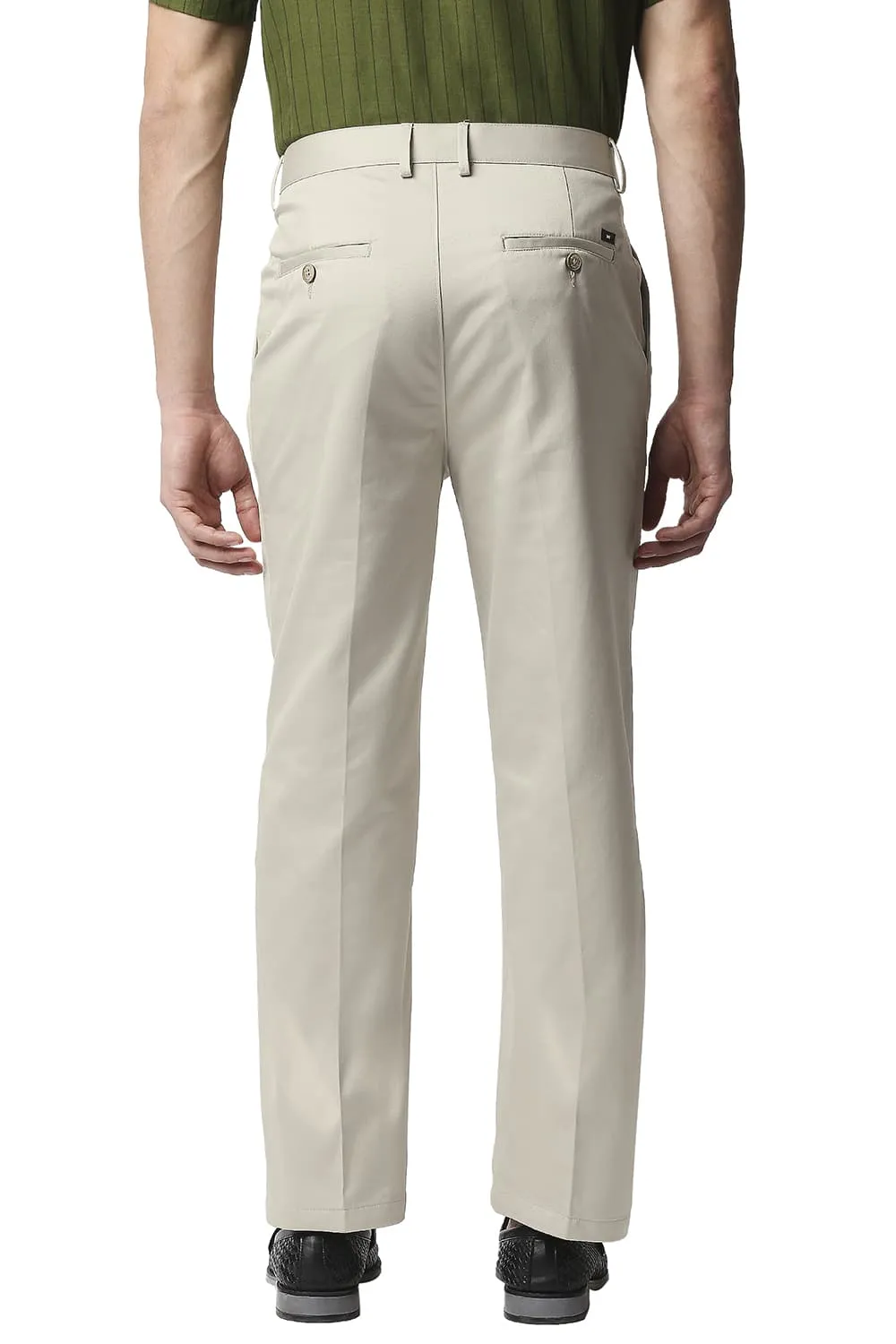 Comfort Fit Satin Weave Poly Cotton Trousers