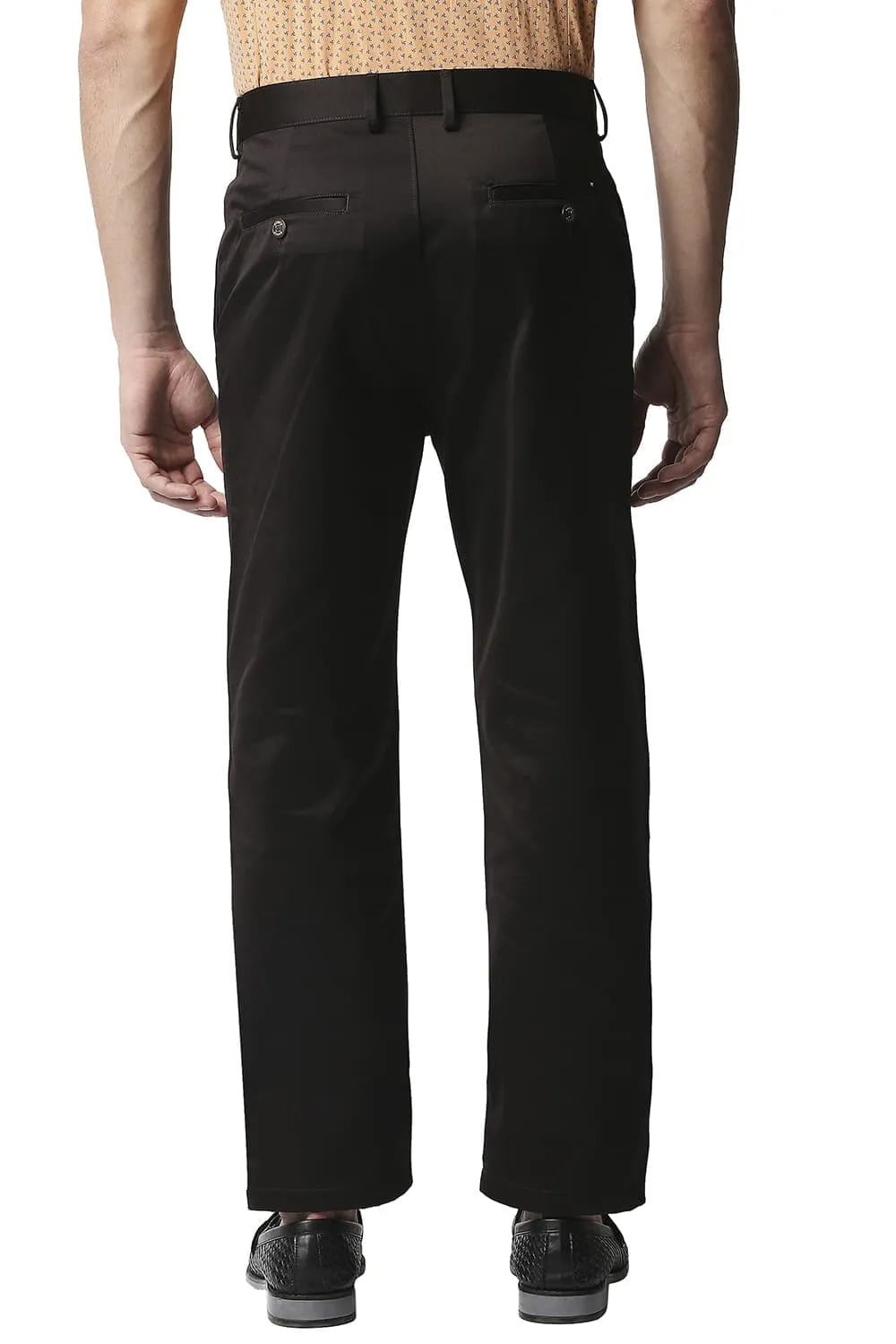 Comfort Fit Satin Weave Poly Cotton Trousers