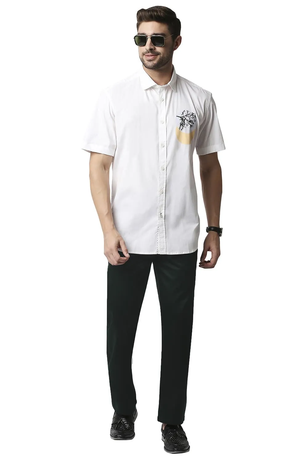 Comfort Fit Satin Weave Poly Cotton Trousers