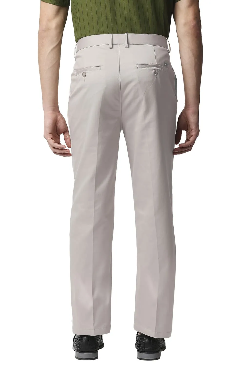 Comfort Fit Satin Weave Poly Cotton Trousers
