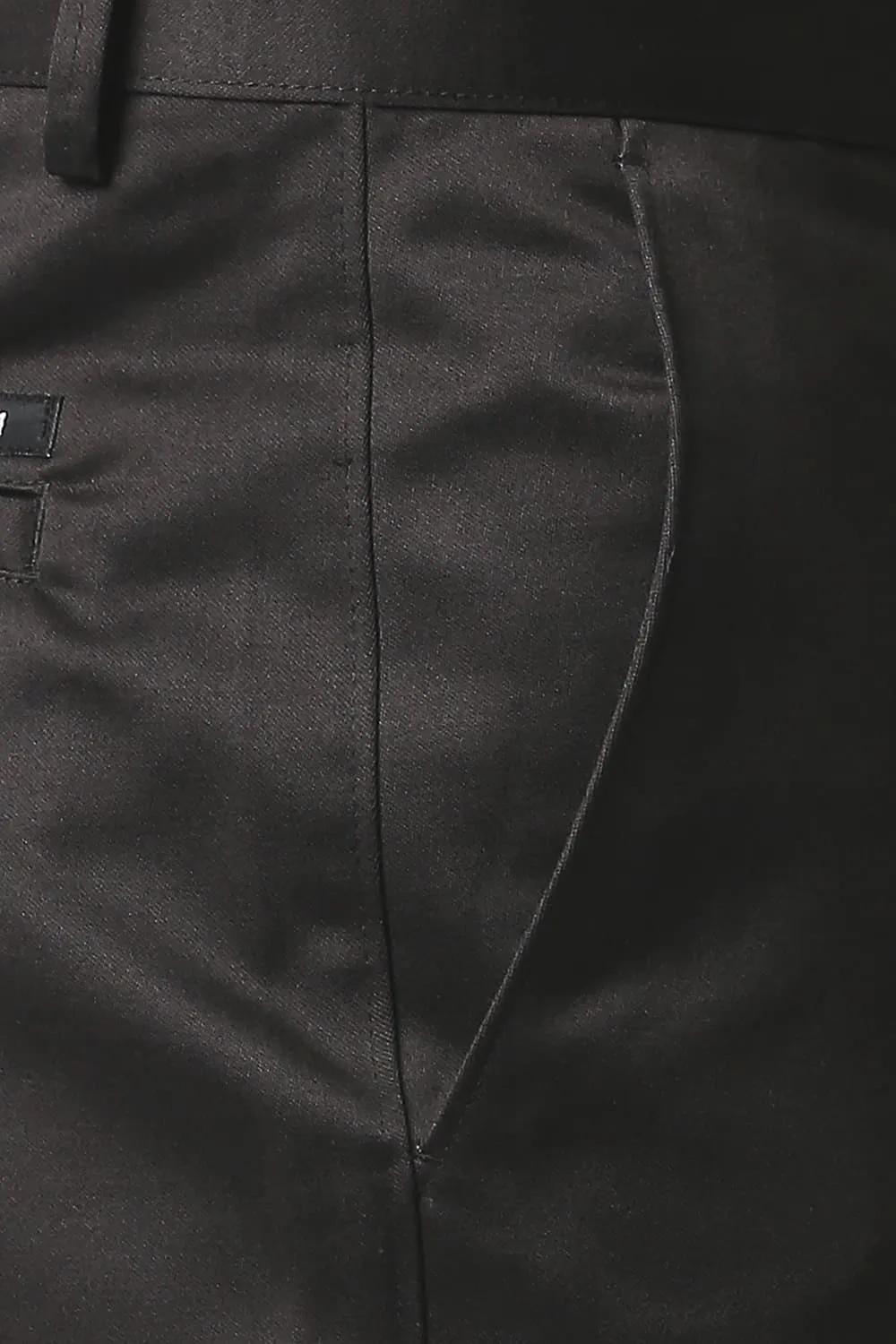 Comfort Fit Satin Weave Poly Cotton Trousers