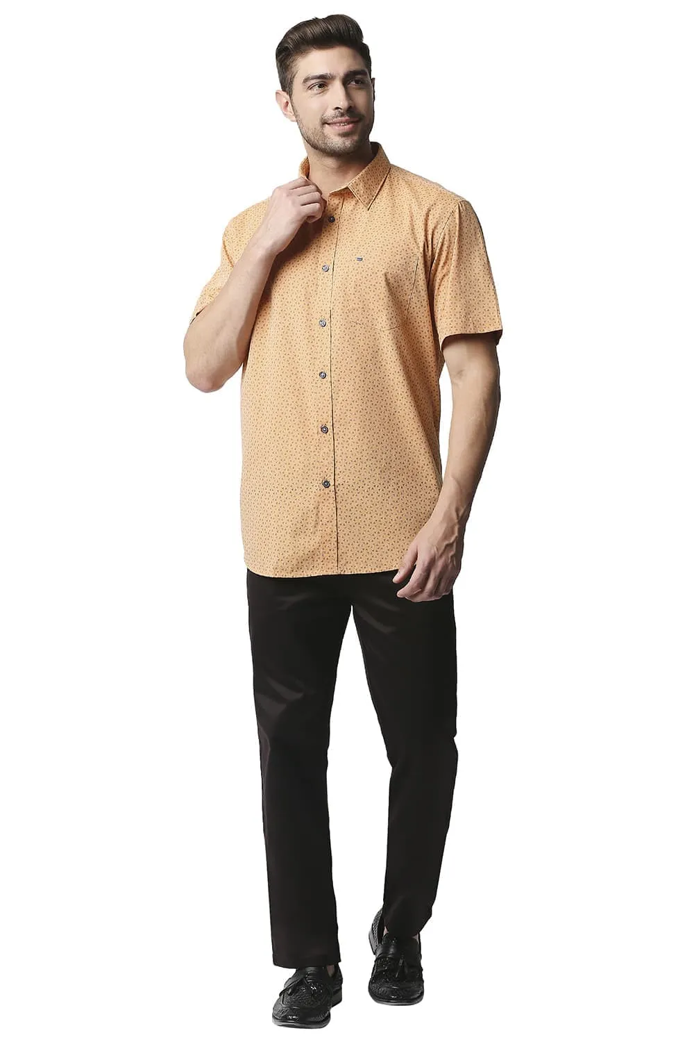 Comfort Fit Satin Weave Poly Cotton Trousers