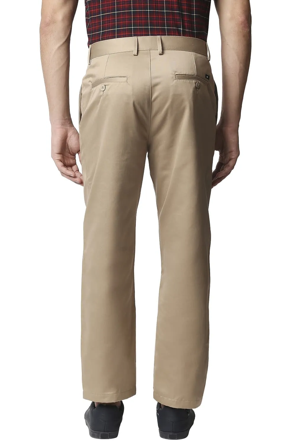 Comfort Fit Satin Weave Poly Cotton Trousers