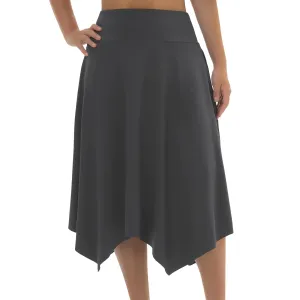 COPYTREE Knee Length Skorts Skirts for Women with Pockets High Waisted Athletic Skorts Womens Modest Midi Skirts Grey XXL