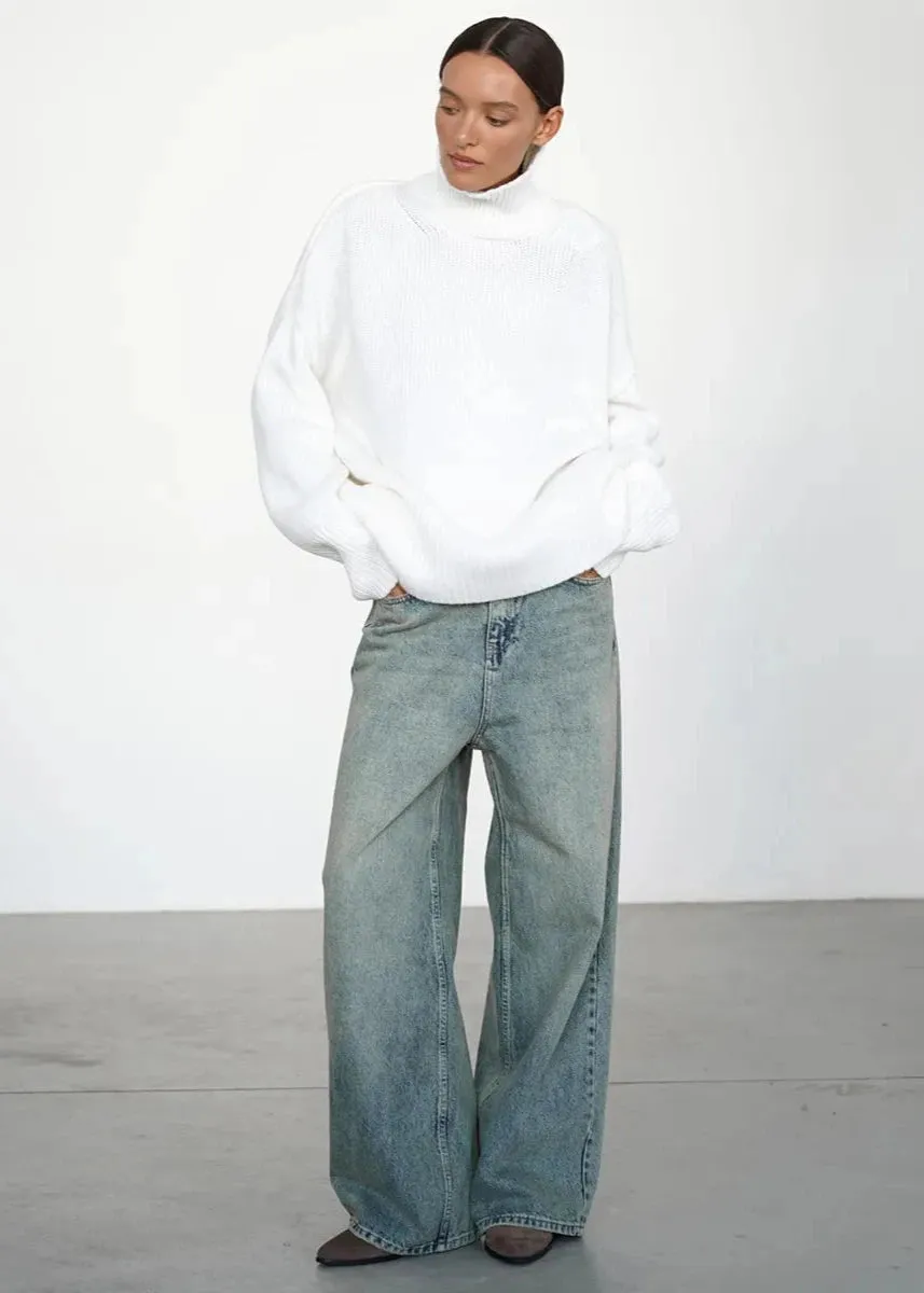 Cozy Turtleneck Oversized Knit Sweater