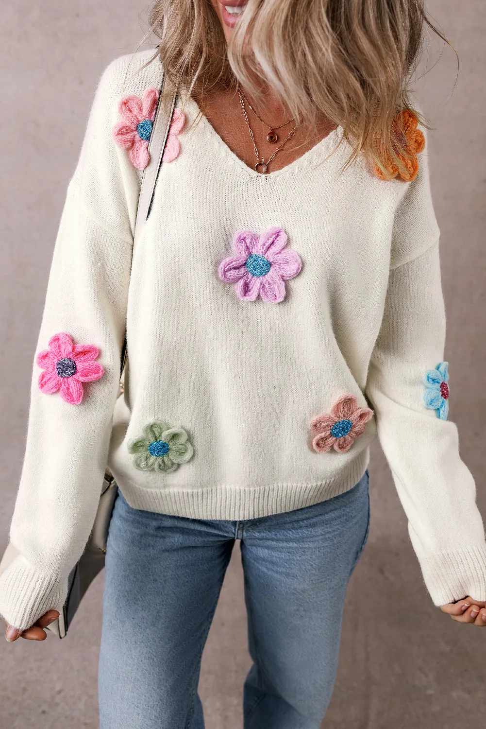 Crochet Flower Sweater
