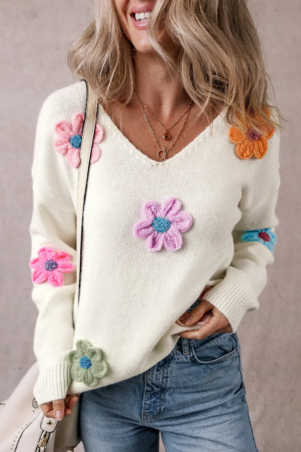Crochet Flower Sweater