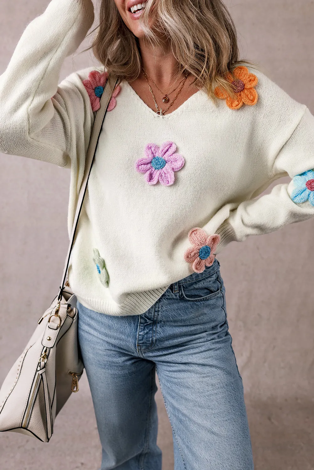 Crochet Flower Sweater