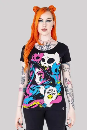 Cupcake Cult Kitty Spirit T-Shirt - Goth Tee - Alternative Fashion