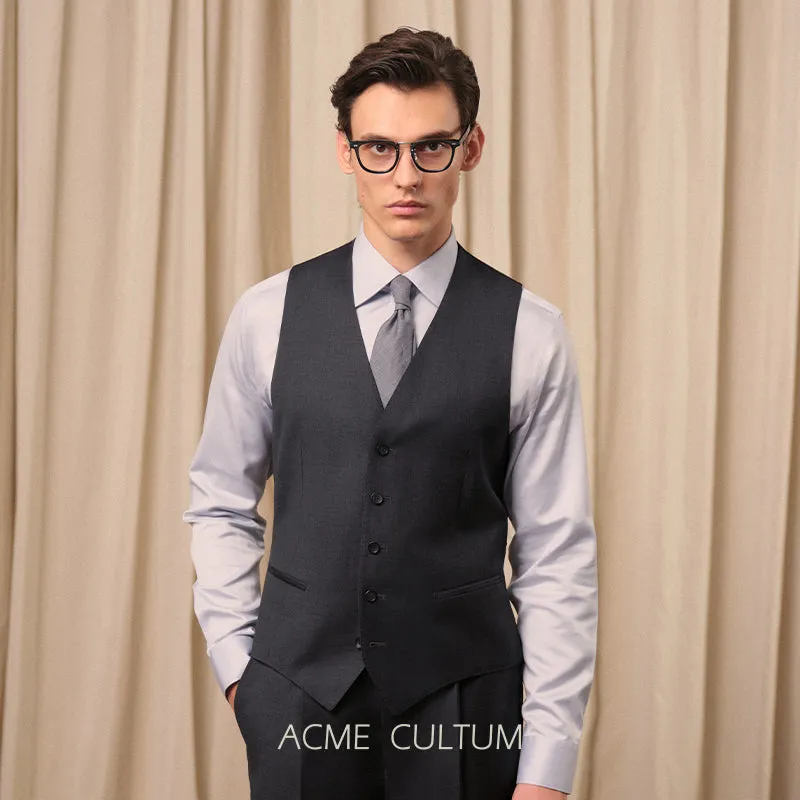 Custom Woven Wool Suit Vest