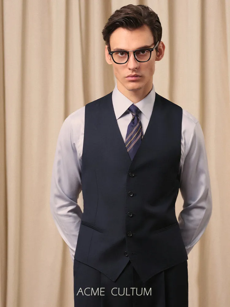 Custom Woven Wool Suit Vest