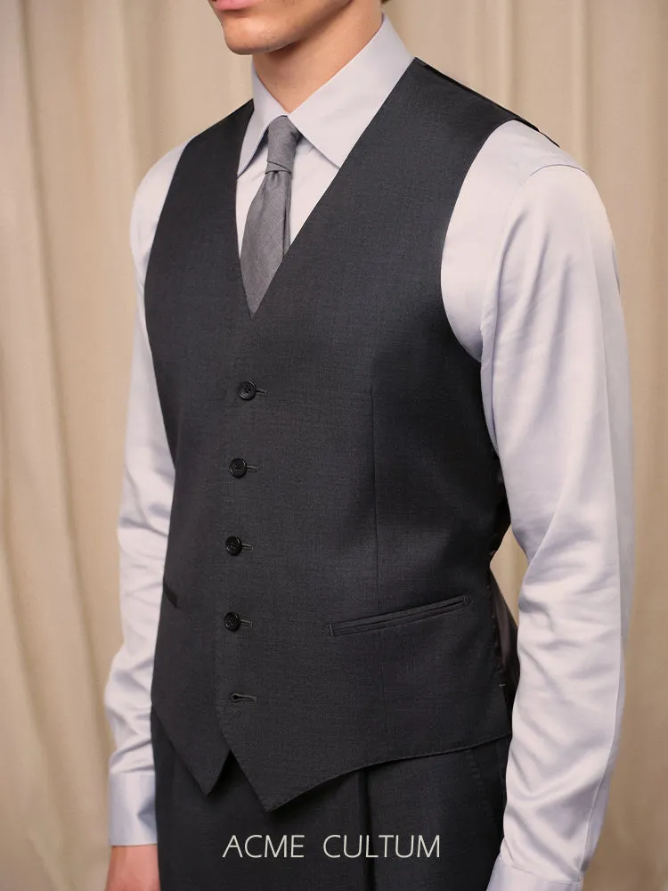 Custom Woven Wool Suit Vest