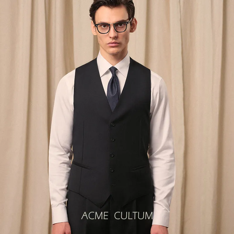 Custom Woven Wool Suit Vest