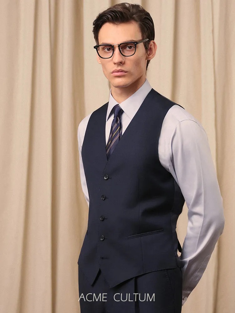 Custom Woven Wool Suit Vest