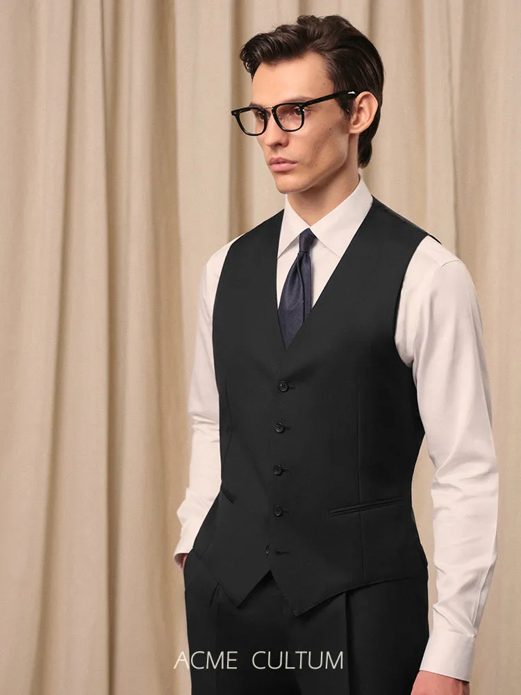Custom Woven Wool Suit Vest