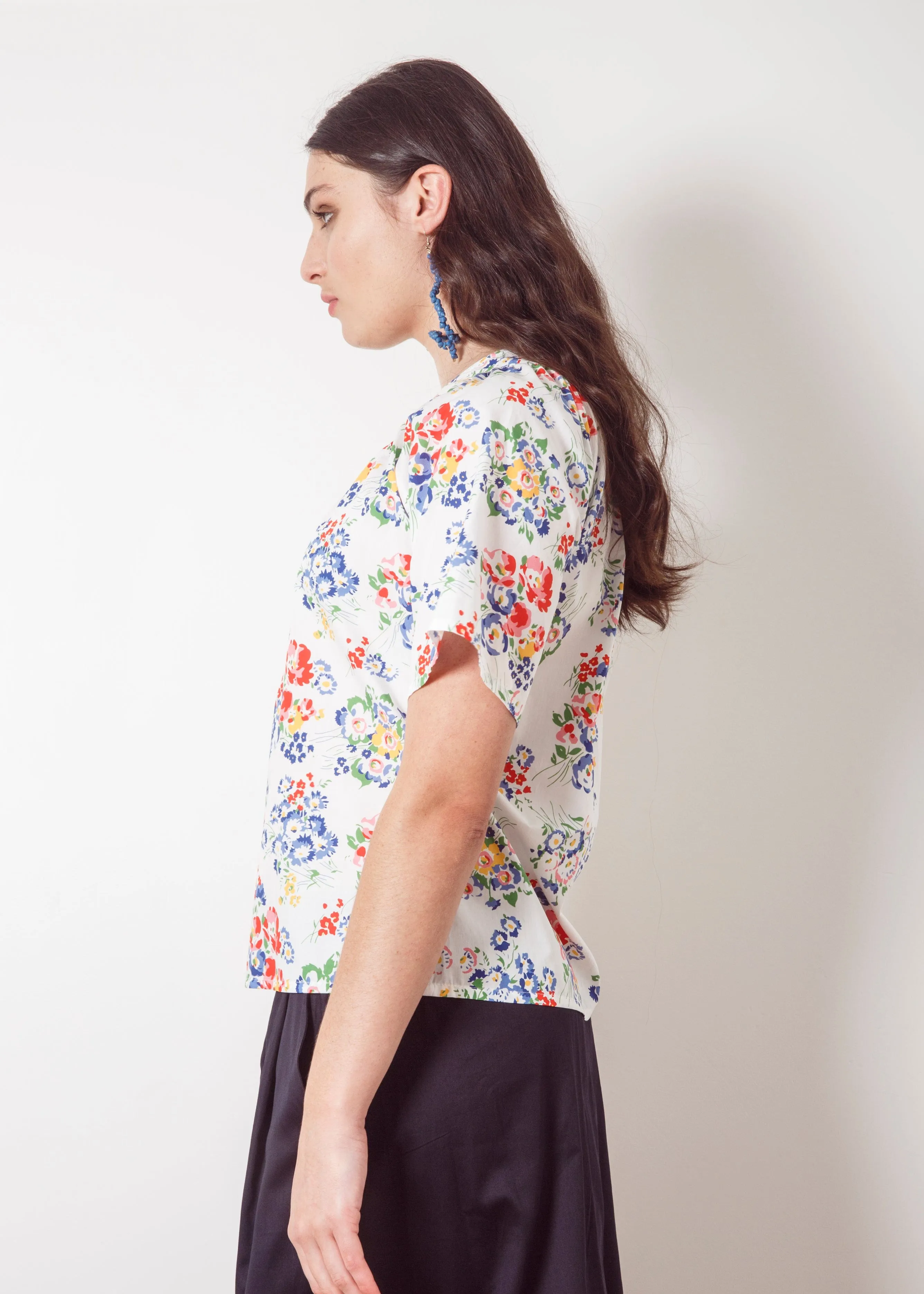 Dalston Sally Top White Floral