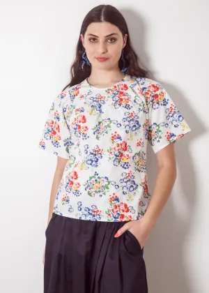 Dalston Sally Top White Floral
