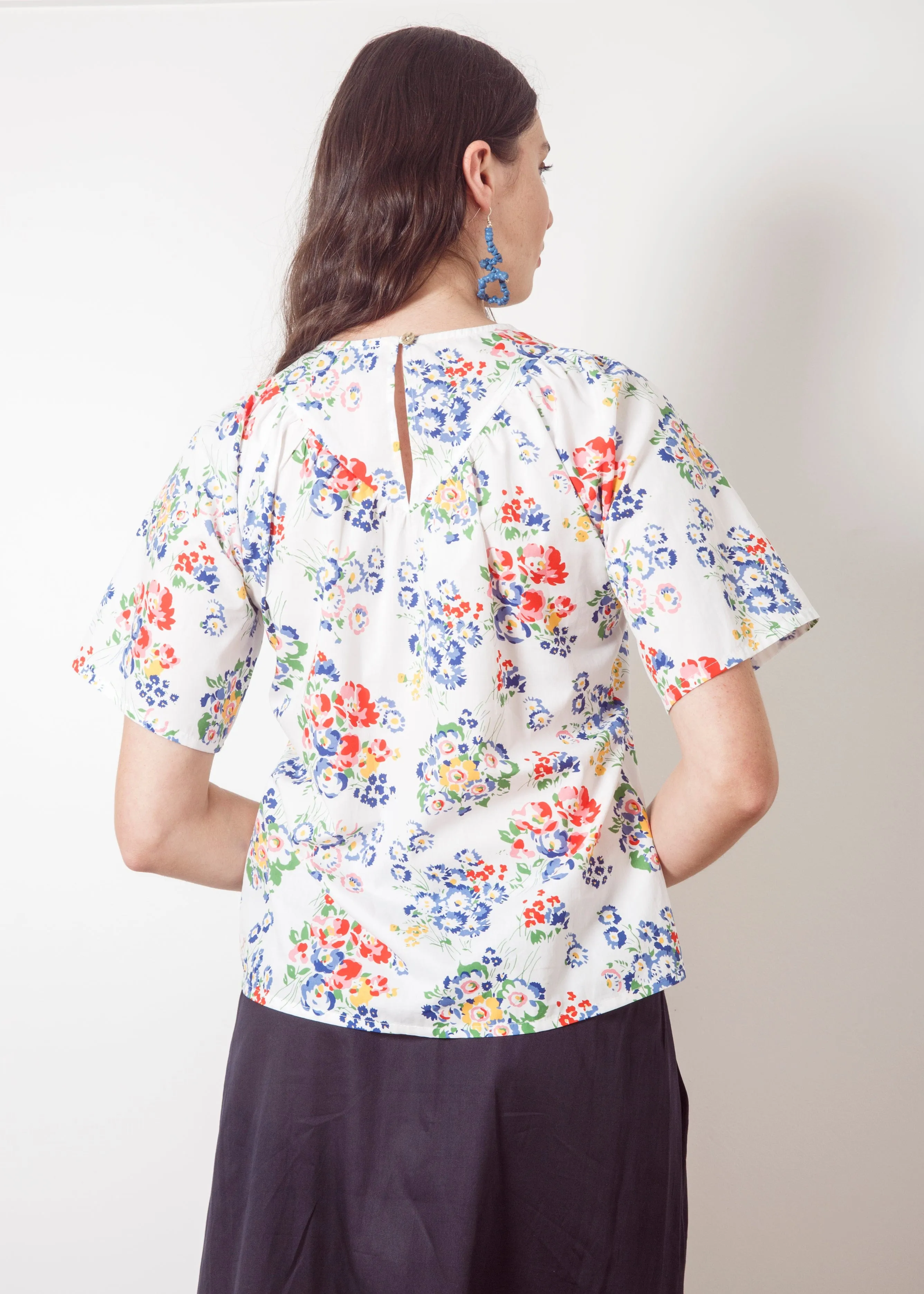 Dalston Sally Top White Floral