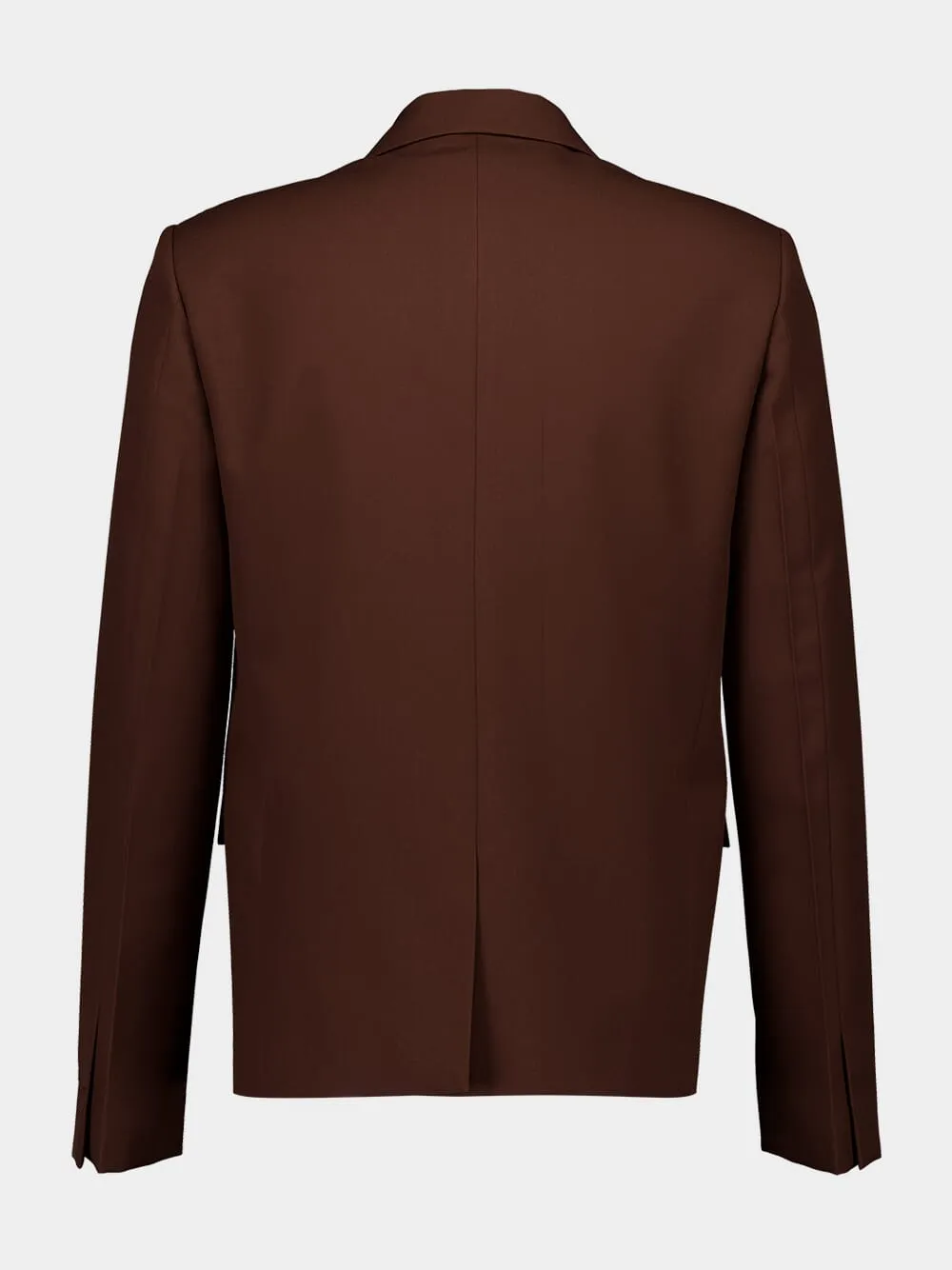 Dark Brown Embossed Wool Jacket