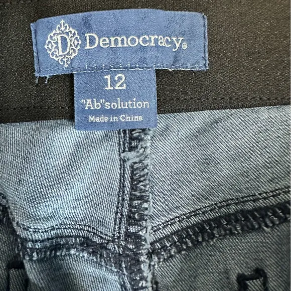 Democracy Ab Solution Ankle Skimmer Distressed Jeans Blue B1176X0NJ Size 12