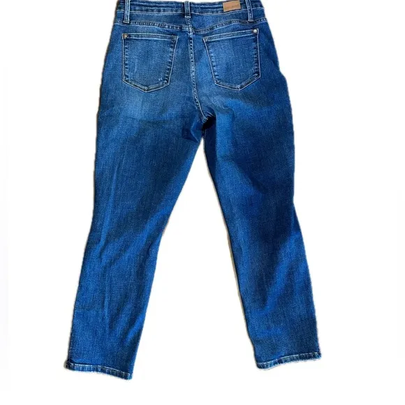 Democracy Ab Solution Ankle Skimmer Distressed Jeans Blue B1176X0NJ Size 12