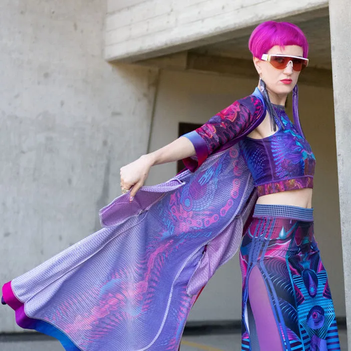 DIGITAL DRIFT SPLIT SKIRT